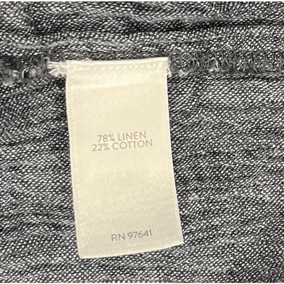 PureJill womens blue ankle pants linen blend drawstring waist pockets crinkle PL - Picture 5 of 8